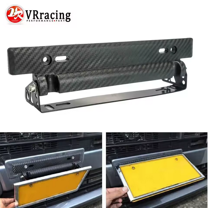 Adjustable Carbon Fiber Number Plate holder for Car
