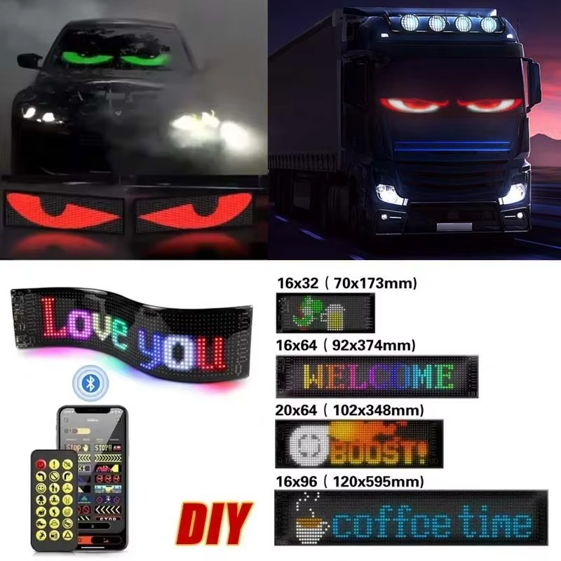 Led Car Matrix Display Panel Customizable 4*14 Inch