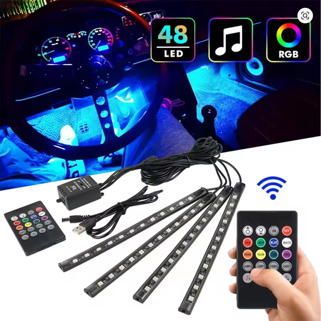 Car Dashboard Interoir Led Music Light