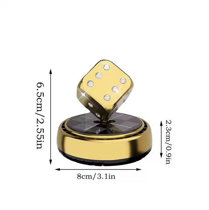 Dice Shape Solar Power Car Air Freshener Dashboard
