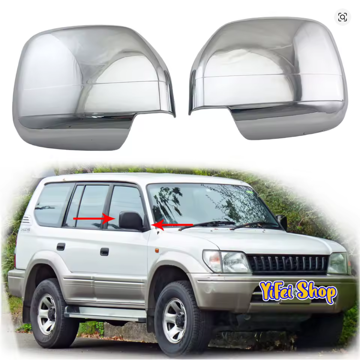Prado FJ90 96-2000 Mirror Cover NON LED