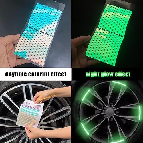 Car wheel hub reflective sticker