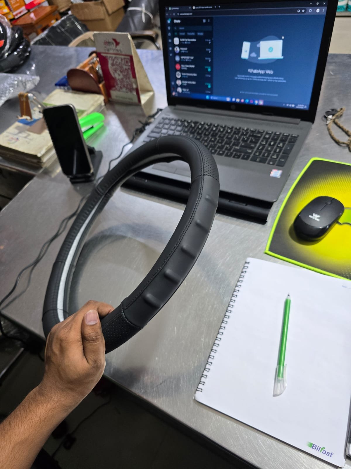 High Quality Artificial Leather Steering Wheel Cover