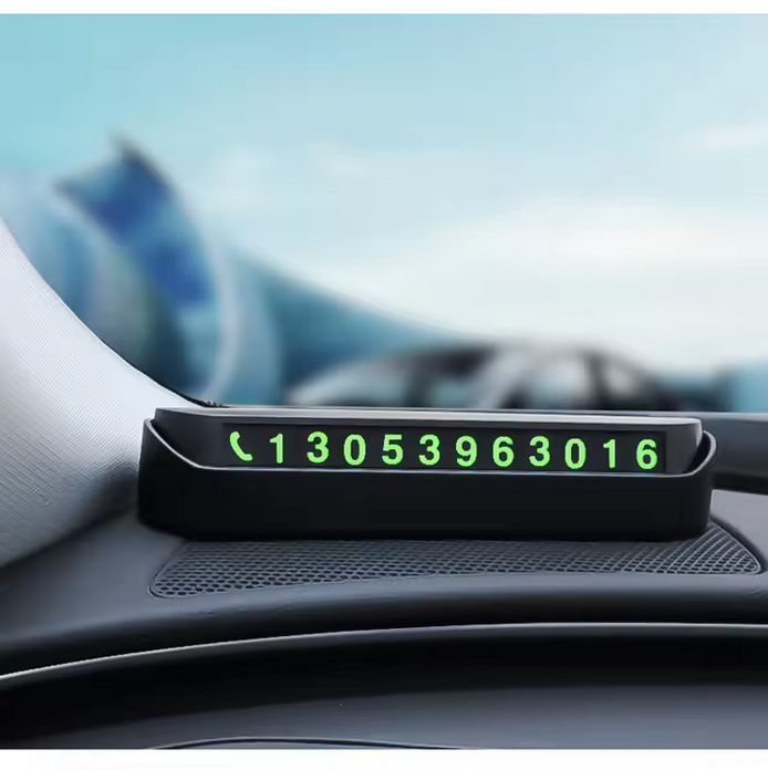 Car Parking Number Card
