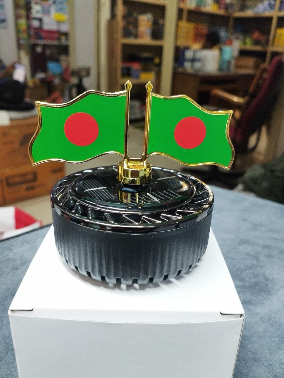 Bangladesh Flag Solar Dashboard Perfume